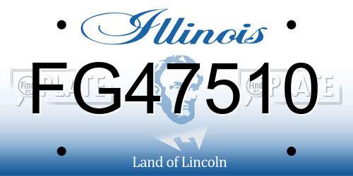 FG47510 Illinois License Plate