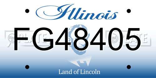 FG48405 Illinois License Plate