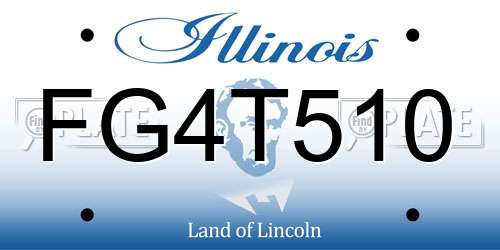 FG4T510 Illinois License Plate