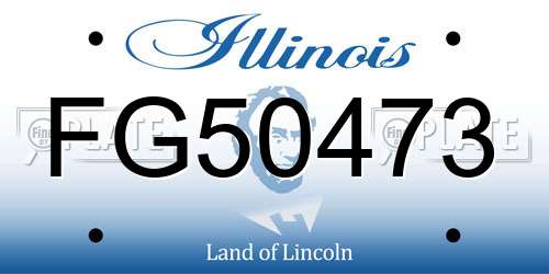 FG50473 Illinois License Plate