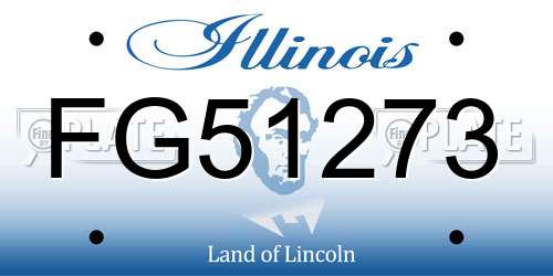 FG51273 Illinois License Plate