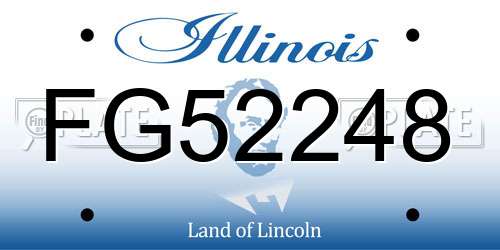 FG52248 Illinois License Plate