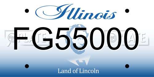 FG55000 Illinois License Plate