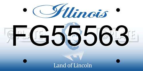 FG55563 Illinois License Plate