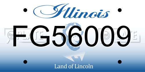 FG56009 Illinois License Plate