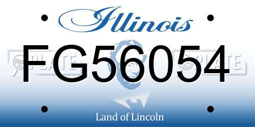 FG56054 Illinois License Plate