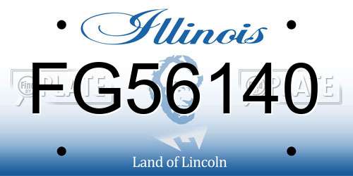FG56140 Illinois License Plate