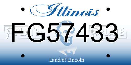 FG57433 Illinois License Plate