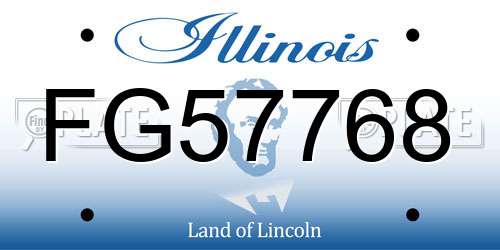 FG57768 Illinois License Plate