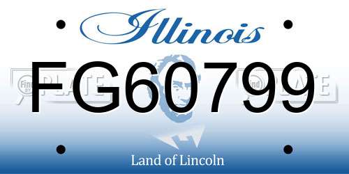 FG60799 Illinois License Plate