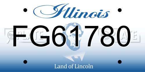 FG61780 Illinois License Plate
