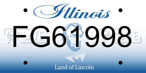 FG61998 Illinois License Plate
