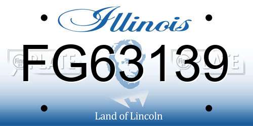 FG63139 Illinois License Plate