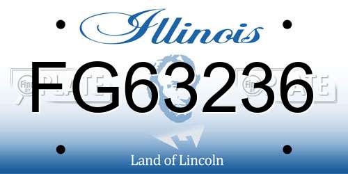 FG63236 Illinois License Plate