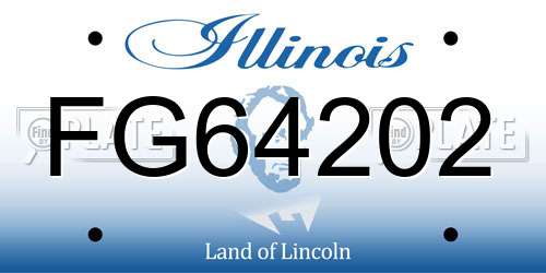FG64202 Illinois License Plate