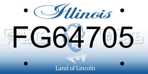 FG64705 Illinois License Plate