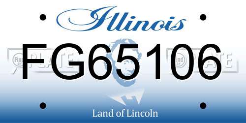 FG65106 Illinois License Plate