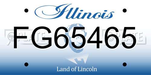 FG65465 Illinois License Plate