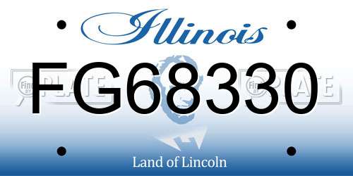FG68330 Illinois License Plate