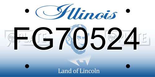 FG70524 Illinois License Plate