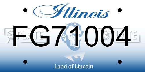 FG71004 Illinois License Plate