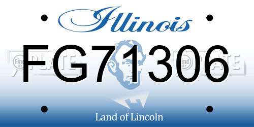 FG71306 Illinois License Plate