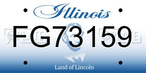 FG73159 Illinois License Plate