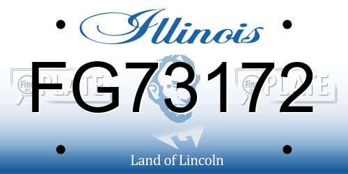 FG73172 Illinois License Plate