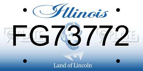 FG73772 Illinois License Plate