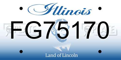 FG75170 Illinois License Plate