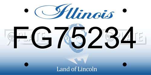 FG75234 Illinois License Plate