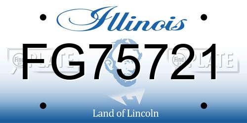 FG75721 Illinois License Plate