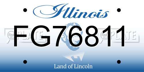 FG76811 Illinois License Plate