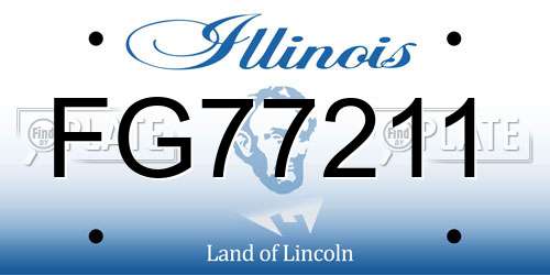 FG77211 Illinois License Plate