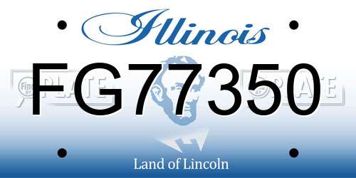 FG77350 Illinois License Plate