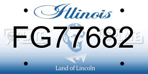 FG77682 Illinois License Plate