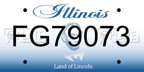 FG79073 Illinois License Plate
