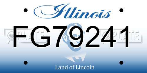 FG79241 Illinois License Plate