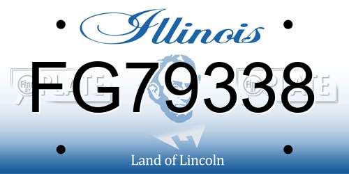 FG79338 Illinois License Plate