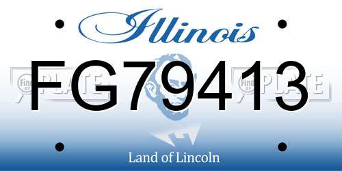 FG79413 Illinois License Plate