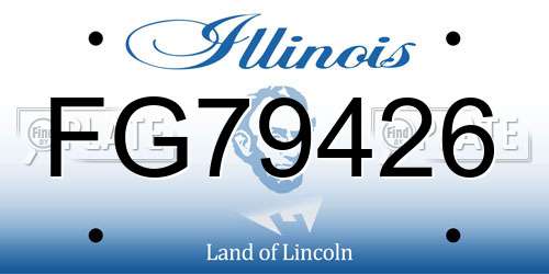 FG79426 Illinois License Plate