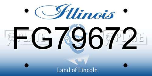 FG79672 Illinois License Plate