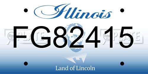 FG82415 Illinois License Plate