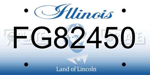 FG82450 Illinois License Plate