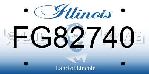 FG82740 Illinois License Plate