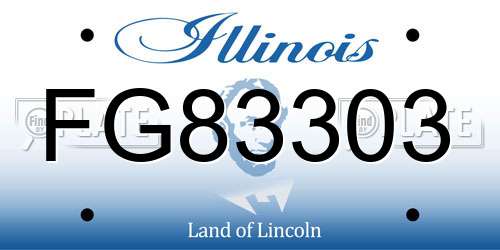 FG83303 Illinois License Plate