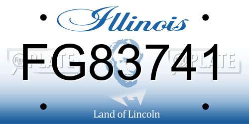 FG83741 Illinois License Plate