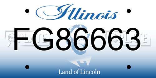 FG86663 Illinois License Plate