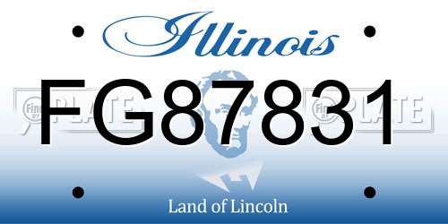 FG87831 Illinois License Plate