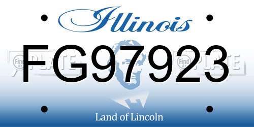 FG97923 Illinois License Plate